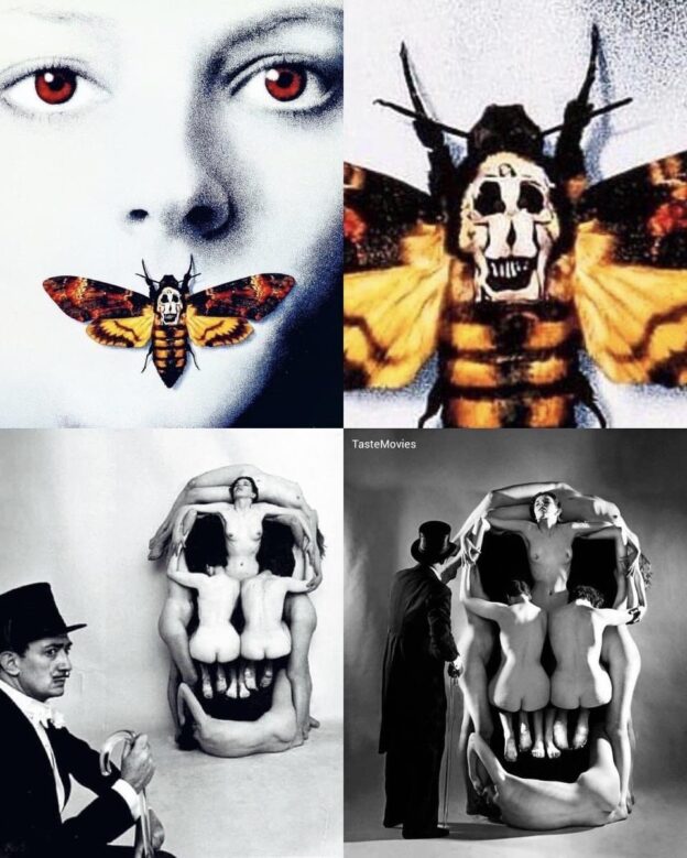 Silence of the lambs movie poster featuring Salvador Dali's In Voluptas Mors